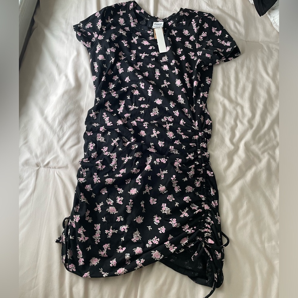 PINK floral tight dress